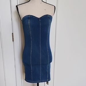 HALARA Strapless Dress in Classic Blue